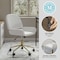 Martha Stewart Tyla Upholstered Office Chair in White/Polished Brass CH-220921-5-WH-GLD-MS - alternate 2